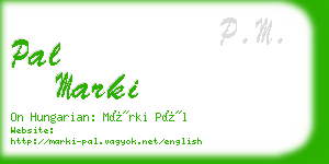 pal marki business card